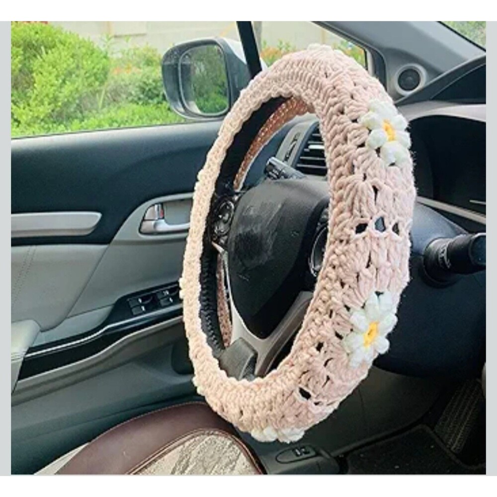 Handmade Crochet Steering Wheel Cover